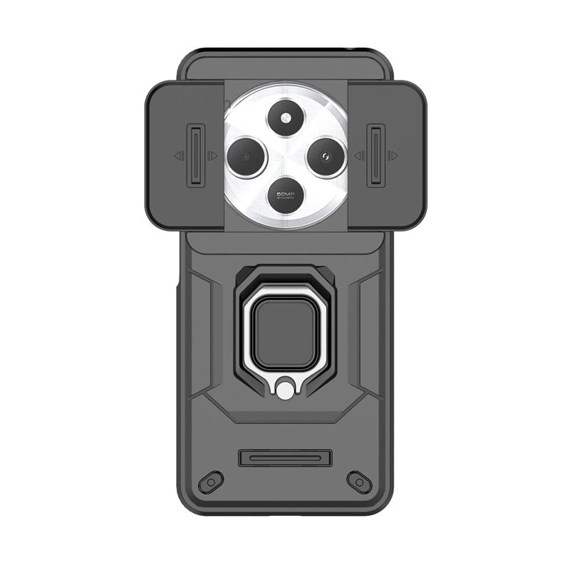 Для Xiaomi Poco C75 Чехол Крышка Poco C75 Capas Бампер для телефона Задняя Противоударная Сдвижная Защитное кольцо для объектива Держатель Fundas Poco C75 C 75