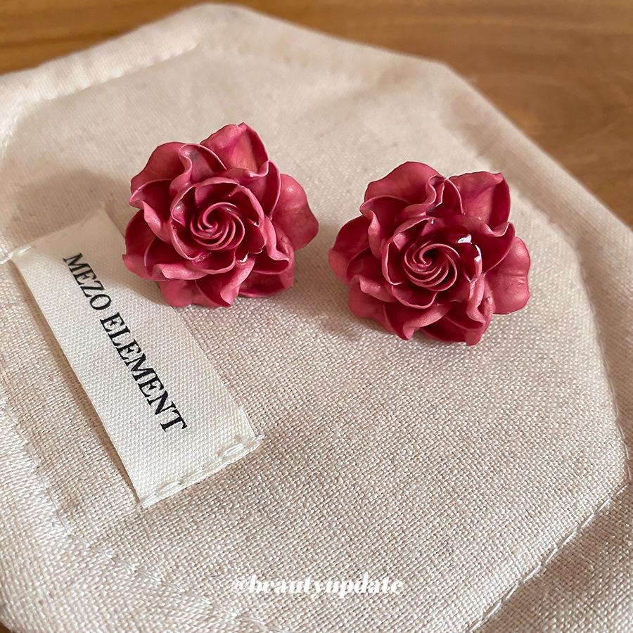 Высококачественные трехмерные цветочные серьги из смолы - Элегантные, Универсальные, Модные