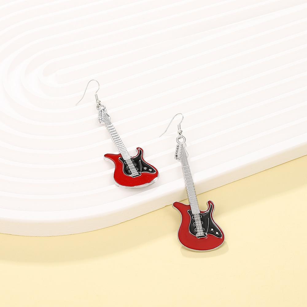 Гитара Винтаж Классические Серьги-подвески Индивидуальные Панк Электрогитара Серьги Женские