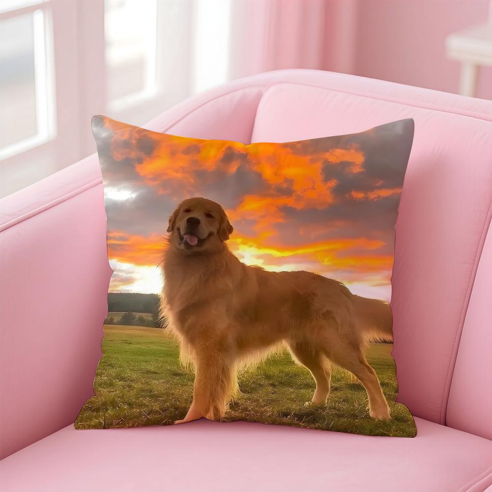 NICE CUTE Samoyed dog Cushion Cover Pillow Case Soft Friendly Fabric Concealed Zipper