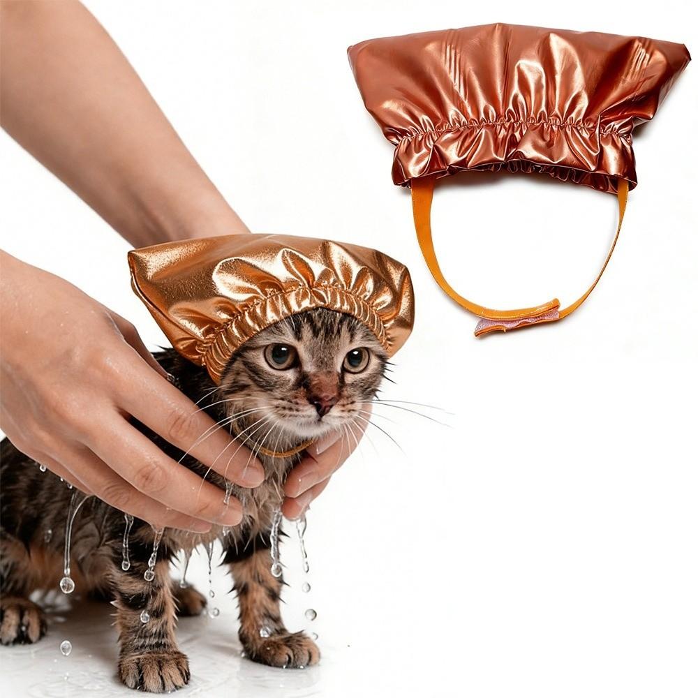 Comfortable Cat Bath Shower Cap Waterproof Dog Bathing Hat Soft Pet Bathing Ear Cover Pet Grooming
