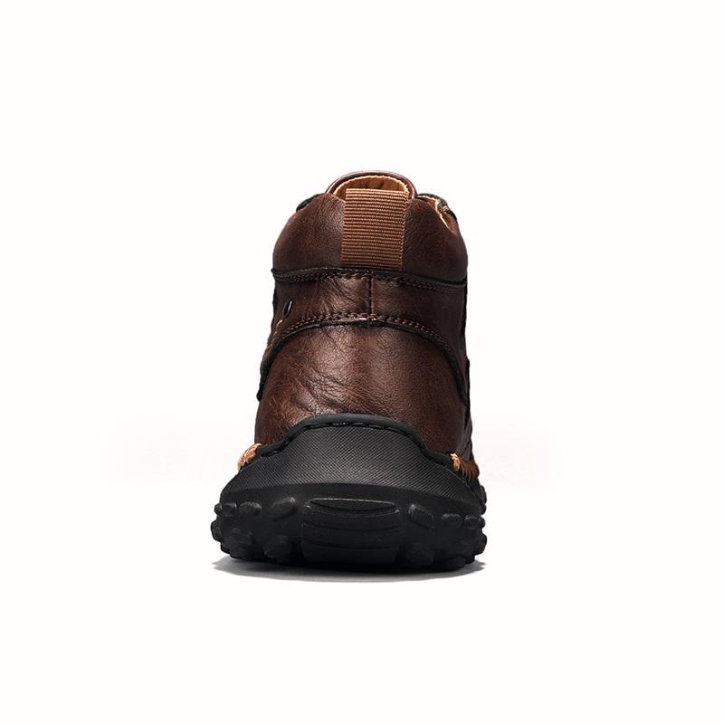 Мужские высокие кожаные ботинки, повседневные кроссовки