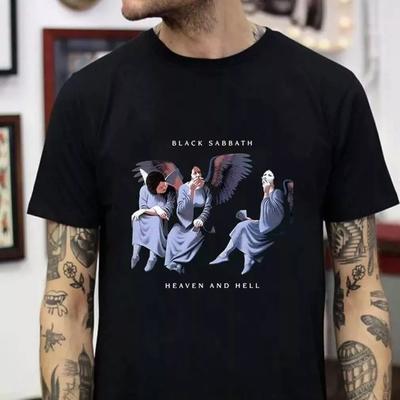 Black Sabbath Небеса и ад Черная футболка