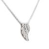 [L2033] - White 'Angel Wings' Silver Necklace