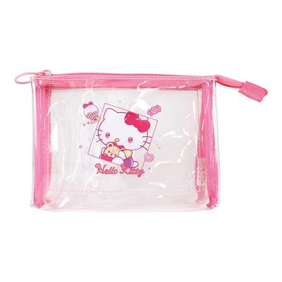 Tees Factory Sanrio Набор из 3 прозрачных сетчатых косметичек, Amaenbo Namida Hello Kitty SR-5544212KT
