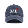 2pcs/set Classic Mom Dad Rose Printed Cap Washed Cotton Couple Cap Baseball Hats  For Man Women