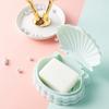 Home Travel Bathroom Accessories Container Shell Shape Storage Case Soap Box Soap Dish Drain Rack