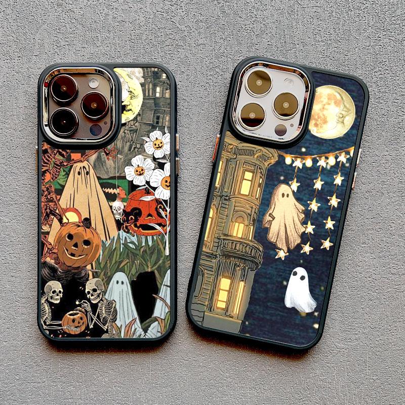 Модный креативный чехол для телефона с изображением призрака для iphone 16 15 14 11 13 12 Pro MAX задняя крышка X XS XR max 7 8 Plus Чехлы матовый корпус