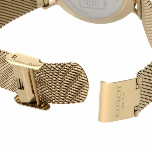 Coach Watch PERRY Silver Dial Stainless Steel Quartz 36MM Watch 14503125 Women's Gold