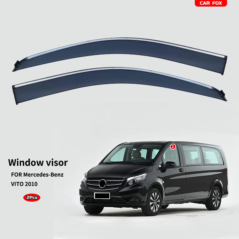 Для V-класса VITO Viano W639 W447 2010-2024 Защитный козырек от дождя на окнах, задняя крыша, солнцезащитный козырек от дождя, вентиляционный козырек, спойлер, крыло