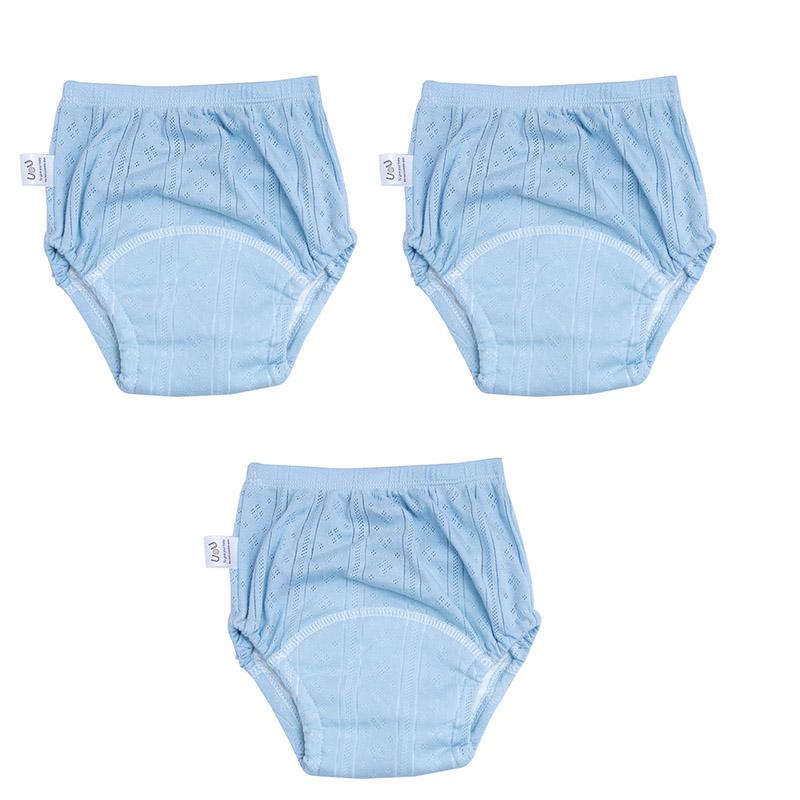 3PC Baby Cotton Mesh Learning Pants Children Ribbing Training Pants Baby Mesh Pants
