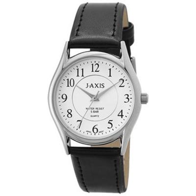 J-AXIS Мужской NAG54-S ( Часы мужские кварцевые Sun Flame с легким бликом) Круглые часы, черный сплав, аналоговые