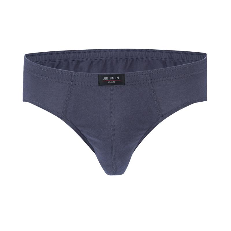 Однотонные дышащие мужские трусы из 100% хлопка