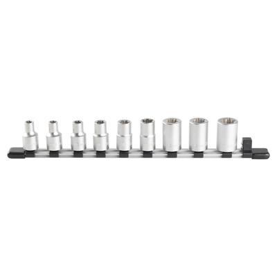 Тон (TONE) Набор головок Torx E-типа HTXE409, 12,7 мм (1/2") Привод, Включает 9 Штук