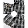 Black and White Plaid Pants Oversize New Women Casual Loose Wide Leg Trousers Ins Retro Teen Straight Trousers Hiphop Streetwear