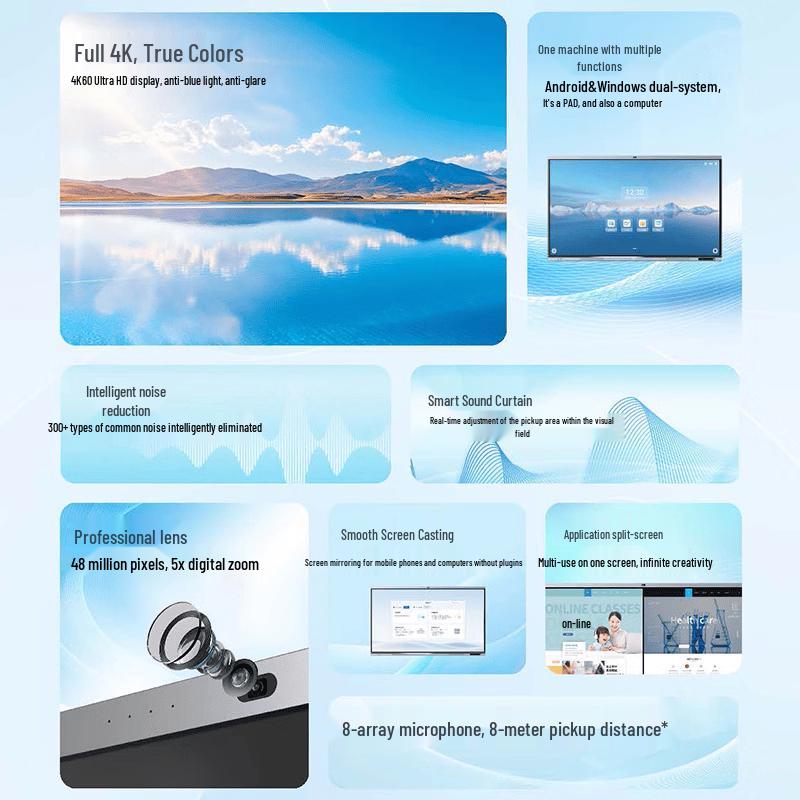 ZTE TCS500BS 75-inch Smart Interactive Meeting Whiteboard (CN version)