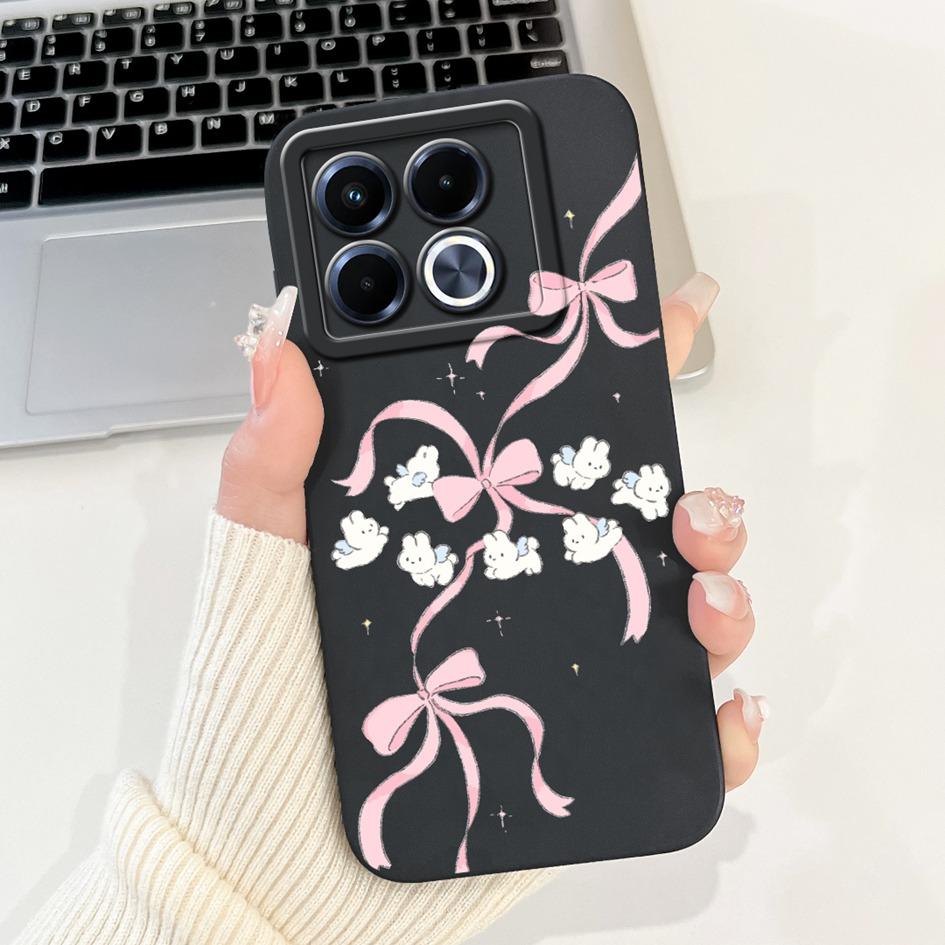 For Infinix Note 40 5G Case Cartoon Rabbit Flower Anti Slip Bumper Soft Silicone Cover For Infinix Note40 X6852 X6851 Phone Case