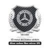 For Benz 3D Alloy Car Trunk Window Side Emblem Badge Decal Decoration Sticker AMG VIANO GLB GLC W108 W124 W126 W169 W176 GLE GLK