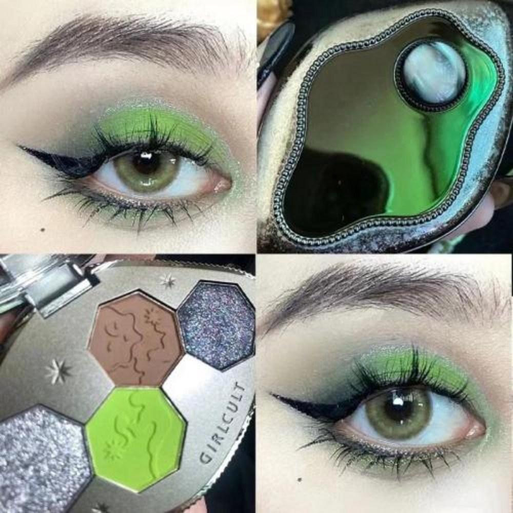 GIRLCULT Макияж для глаз GIRLCULT Cyber Charti 4 Color Palette Laser Solid Honey Chameleon Blue Makeup Cosmetics, 1 шт, 6) J72