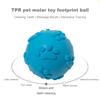 Собака жевательный звуковой мяч игрушка TPR след узор устойчивый к укусам молярный шарик для чистки зубов собаки игрушка для здоровья полости рта кукла