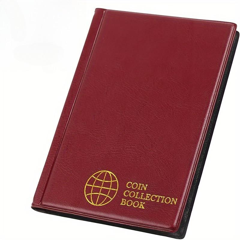 Альбом для коллекции монет из ПВХ на 120 карманов с прозрачными пластиковыми страницами и темно-синей обложкой - Книга-холдер для монет повышенной прочности