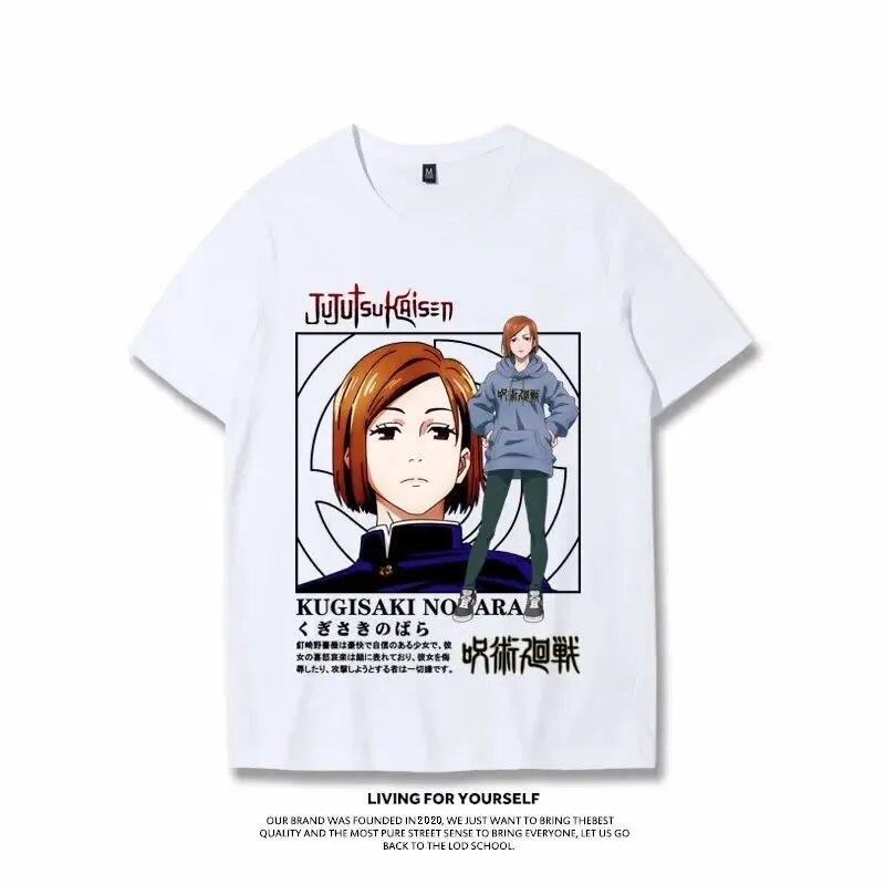 Японское аниме с короткими рукавами, уличная повседневная рубашка унисекс, футболка с принтом дзюдзюцу кайсен, хлопковая летняя футболка унисекс, футболка в стиле Харадзюку