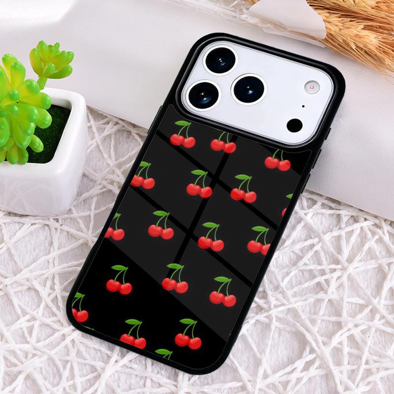 Чехол для телефона 'Красная вишня, летний фрукт', противоударный, для iPhone 17 Air 16e 15 11 12 14 13 Pro Max, Cover Coque