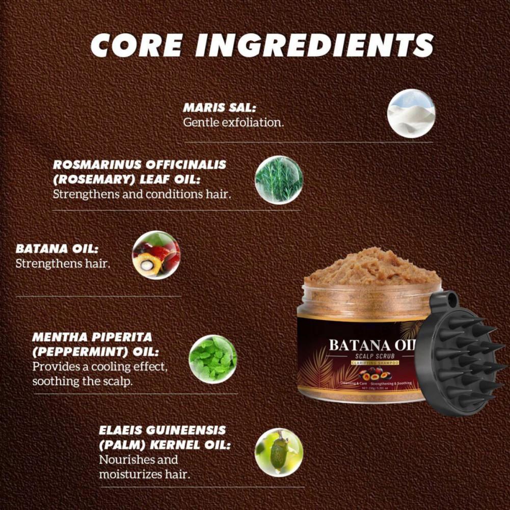 Batana Oil Scalp Scrub Clarifying Shampoo Exfoliating Scalp Scrub Promotes Hair Growth