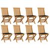 Day and Night - Day and Night Garden Chairs 8 Units Teak Wood with Black Cushions