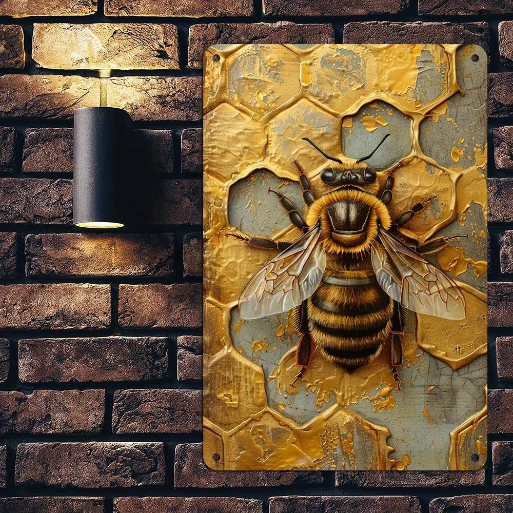 Retro Aluminum Tinplate Paintings, Coffee Shop License Plates, Round - Shaped Rural - Style Decorations for Bar Walls