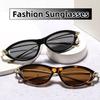 New Women'S Personalized Cat Eye Sunglasses Metal Glasses Uv400 Protection Stage Performances Walk The Show Shades