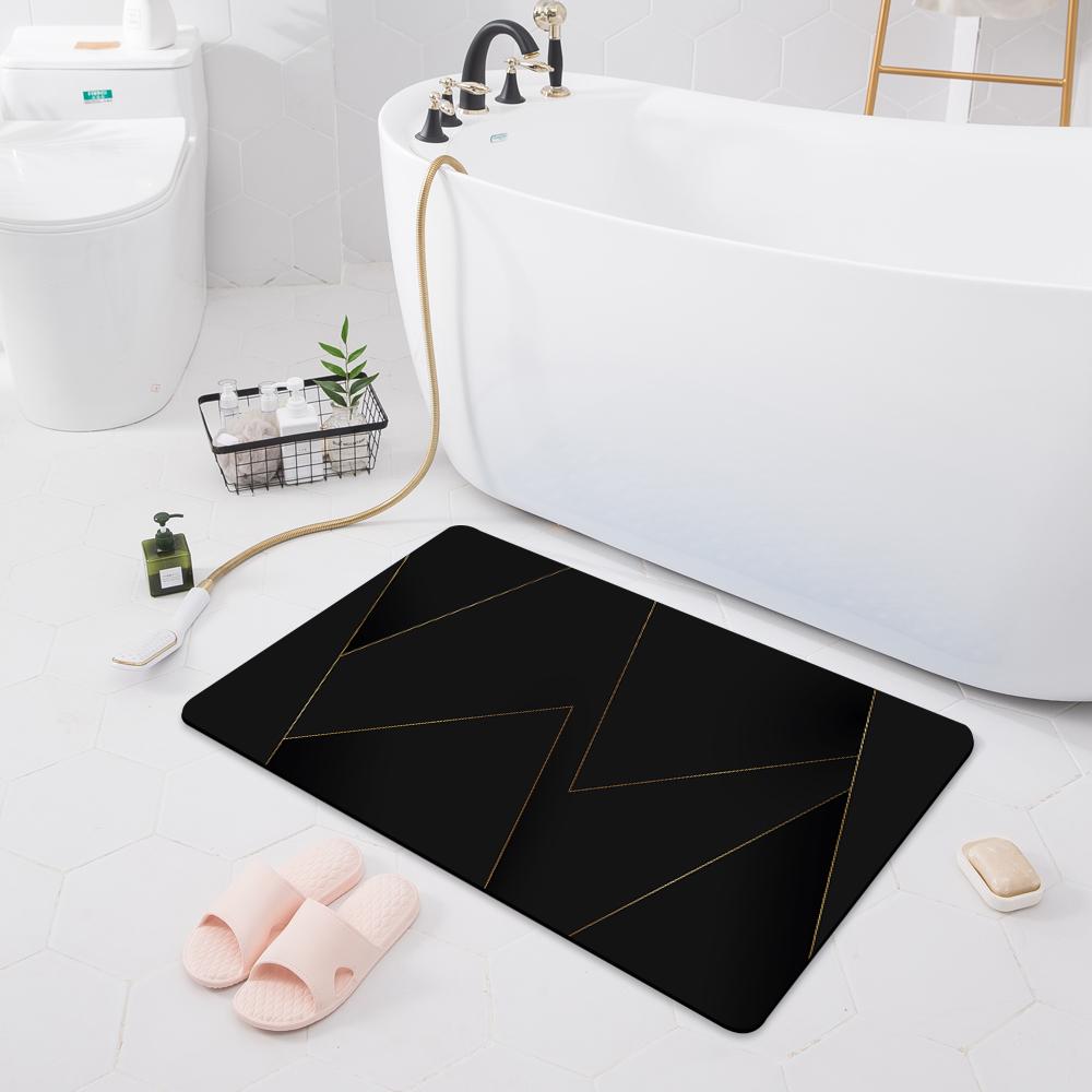 Bathroom Anti-slip Absorbent Mat Door Mat Toilet Shower Rug Household Bathroom Bedroom Floor Kitchen Rug
