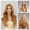 Синтетические элегантные модные длинные волнистые вьющиеся смешанные светлые парики для женщин термостойкие косплей вечерние повседневные парики