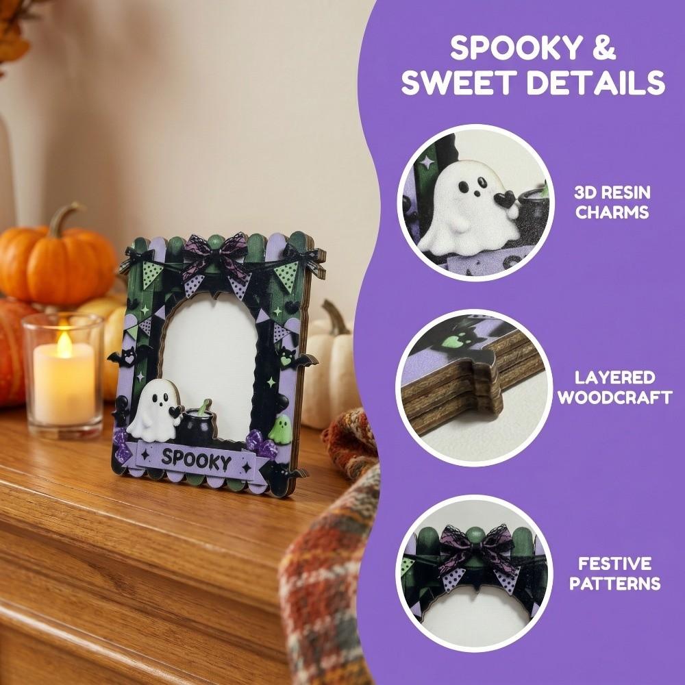 Pumpkin Picture Frame Ornaments Bat Photo Display Holders Halloween Photo Frame Living Room