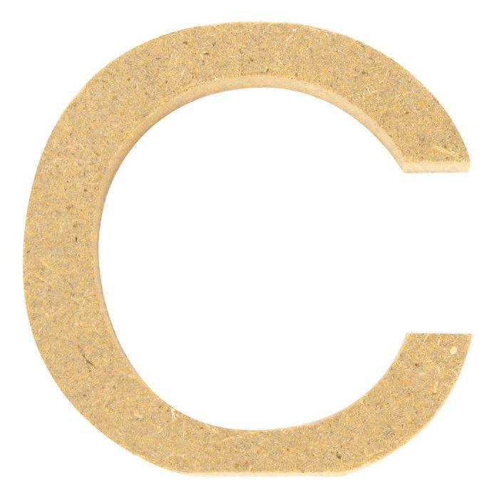 MégaCréa DIY - Lettre en bois MDF 5 x 1,2 cm Alphabet lettre C