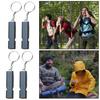 4Pcs Double Tube Emergency Whistles Clear Loud Sound Compact Size Portable Corrosion-Resistant Safety Survival Whistles with Keyring