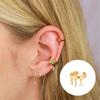 Trend Earrings 100 %Real 925 Silver Cuff Earring For Women Gold Stars Zircon Ear Clip Jewelry Pendientes Mujer Aretes