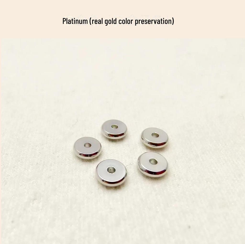 Сохраняющие цвет бусины для счетов с медным покрытием из 18-каратного золота для самостоятельного изготовления ожерелий и браслетов