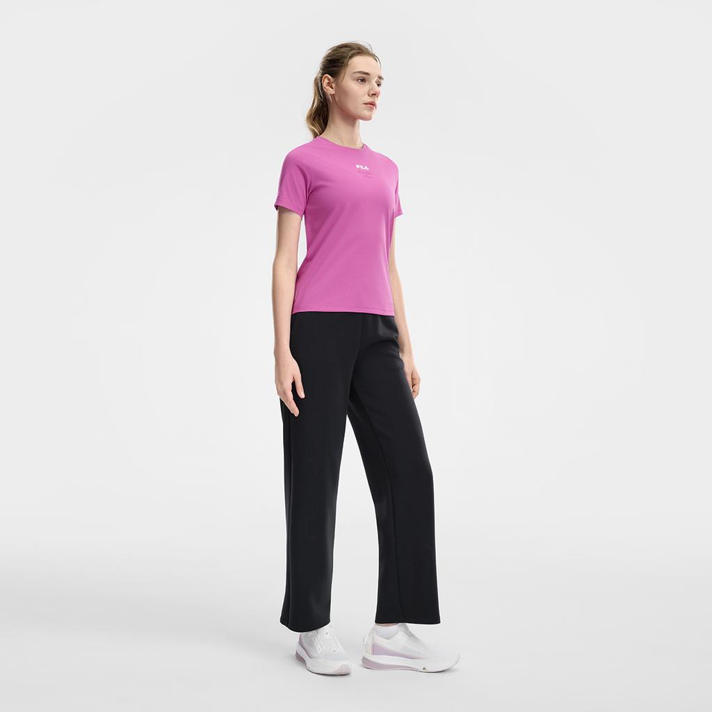 Fila Базовая комфортная женская футболка с коротким рукавом Розово-фиолетовая A11W621102FVT