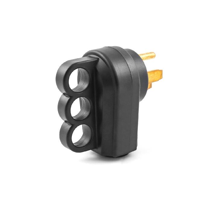 QWORK Nema 14-50P 50 Amp Male RV Replacement Plug, 2 Pack 125/250V Power Assembly Plug With Handle For Camper Trailer