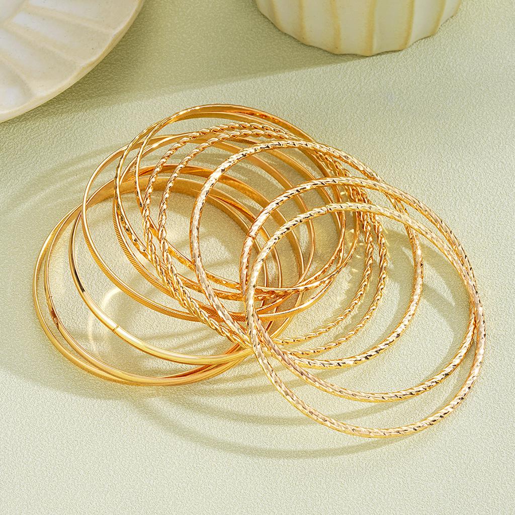 17KM 12 шт. стильный богемный браслет набор панк винтажный золотой цвет преувеличенный банкетный браслет для женщин простые праздничные ювелирные изделия подарки