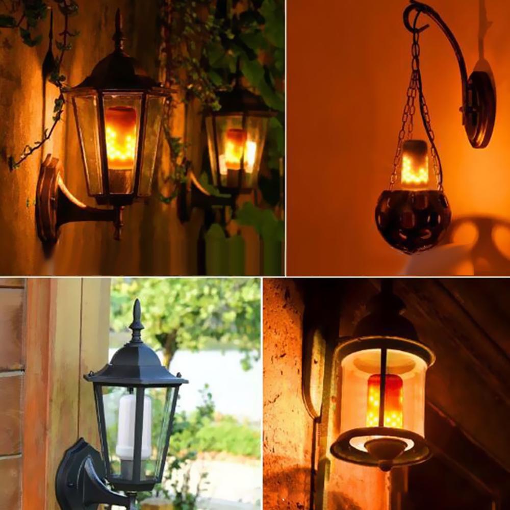 LED Flame Flickering Effect   Light Bulb 3 Lighting Modes E26 Base SMD2835 Crtive Decorative   Lamp for Party Holiday Birthday Gift