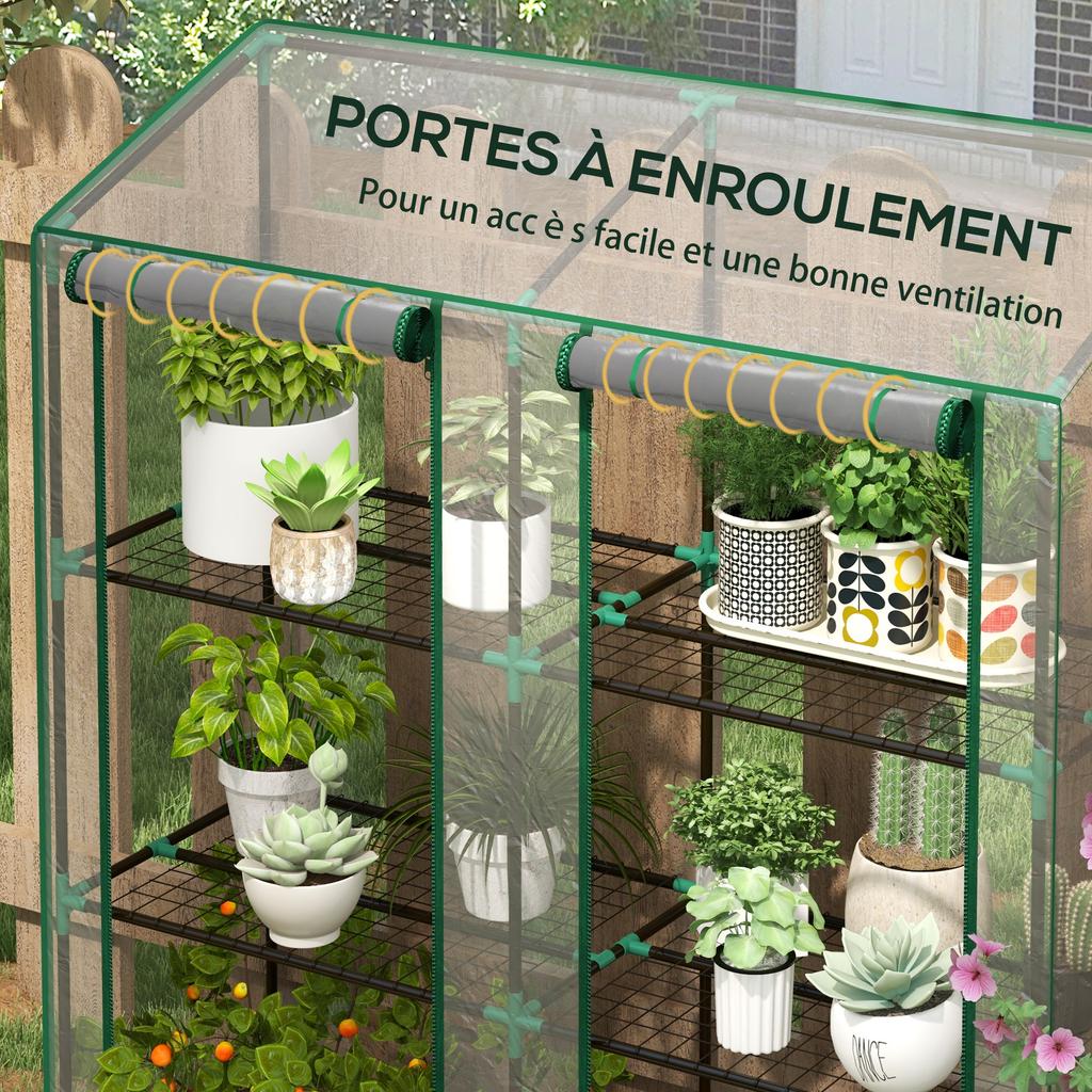 46 x 143cm Three-Shelf Mini Greenhouse - Clear