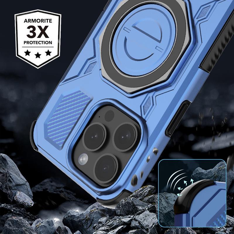 Магнитный бронированный чехол для iPhone 15 Pro Max Чехлы для iPhone 15 Pro iPhone 15 Pro Max Чехол Magsafe Беспроводная зарядка Чехол для телефона
