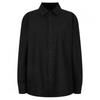 Shop   Women S Standard Fit Oxford Long Sleeve Shirt Black Int Wbl 20602