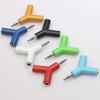 3.5mm Earphone Headphone Audio Splitter Male To 2 Female Y Shape Stereo Adapter