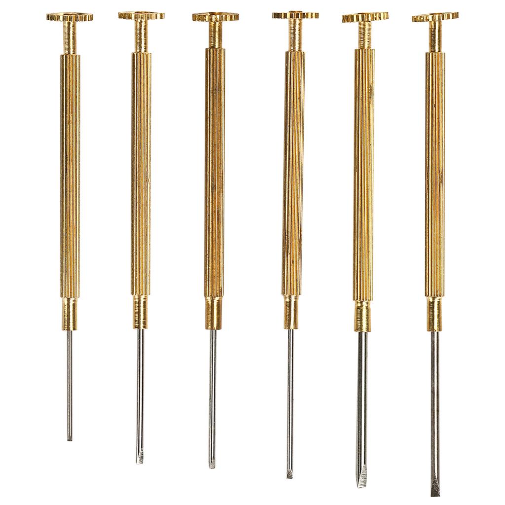 6pcs Slot Watch Screwdrivers Set Copper Watch Glasses Computer Repairing Screwdrivers