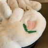 Tulip Plush Gloves Winter Cute Girl Heart Cartoon Warm Riding Plush Thickened Gloves