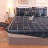 Printing Bed Fitted Sheet Cotton Thick Quilted Soft Elastic Fitted Sheet Bedding Mattress Cover Topper Single Full Queen King Sheet&Pillowcases