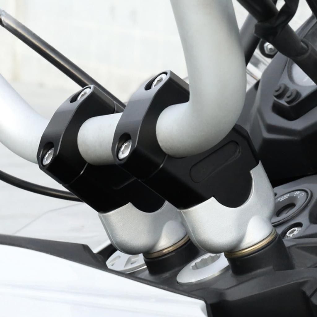 Проставка руля 22 мм руль Мотоциклетная проставка руля комплект проставок смещения назад Универсальный продукт [Поднимает положение] (черный)